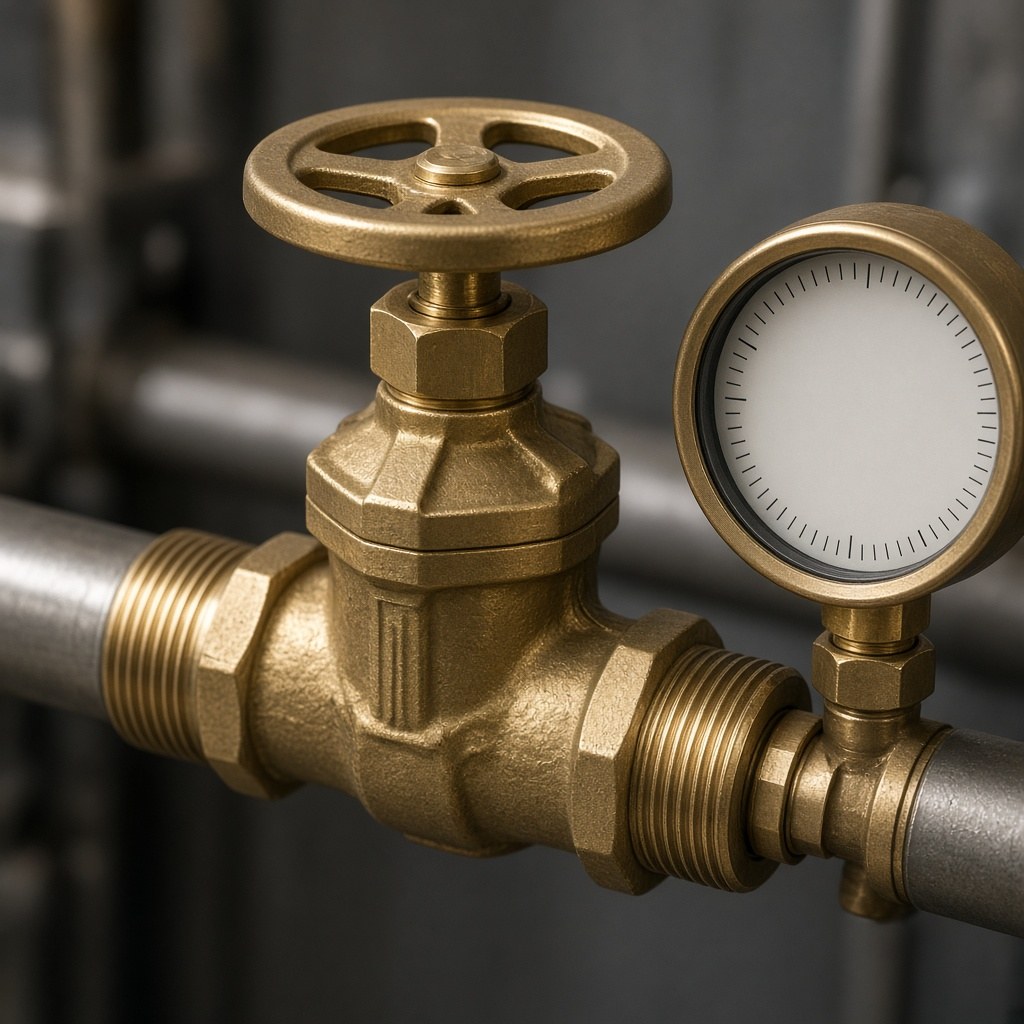 Isolation valve on a copper run after a burst